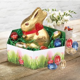 Osternest gro&szlig; mit Lindt-Schokolade