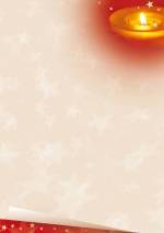 PC-Weihnachtsbrief &raquo;Goldenes Teelicht&laquo;, 210x297mm