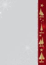 PC-Weihnachtsbrief &raquo;B&auml;ume in Gold&laquo;, 210x297mm