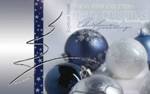 Weihnachtskarte &raquo;Eleganz in Silber und Blau&laquo;, 190x120mm