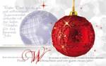 Weihnachtskarte &raquo;Roter Glanz&laquo;, 190x120mm