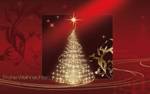 Weihnachtskarte &raquo;Goldbaum mit Ornamenten&laquo;, 190x120mm