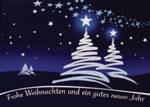 Weihnachtskarte &raquo;Leuchtb&auml;ume&laquo;, 166x117 mm