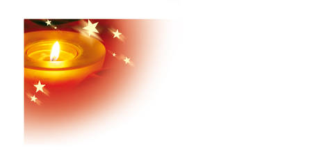 Weihnachts-Schmuckkuvert &raquo;Teelicht&laquo; ohne Fenster, 220x110mm