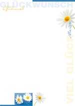 PC-Brief Brillant - Margeriten - Gl&uuml;ckwunsch
