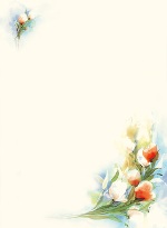 PC-Brief Brillant - Blumenaquarell - neutral