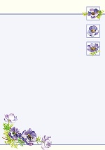PC-Brief Brillant - lila Blumen - neutral