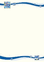 PC-Brief Exclusiv - blaue Blumen Goldfolienpr&auml;gung - neutral