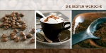 PC-Karte Exclusiv - Kaffeemotiv - Die besten W&uuml;nsche - Format 21 x 10,5 cm