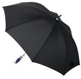 Stockschirm &raquo;Daro&laquo; schwarz, Spitze und Griff blau, 120 cm &Oslash;
