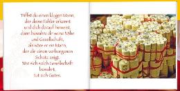 Geschenkbuch &raquo;Buddhistische Weisheiten&laquo;, 165x165 mm, Beispiel Doppel-Innenseite