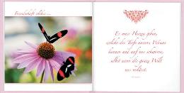 Geschenkbuch &raquo;Alles Liebe&laquo;, 165x165 mm, Beispiel Doppel-Innenseite