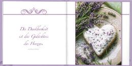 Geschenkbuch &raquo;Ein kleinews Dankesch&ouml;n&laquo;, 165x165 mm, Beispiel Doppel-Innenseite