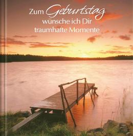 GeschenkMINI-buch &raquo;Zum Geburtstag w&uuml;nsche ich dir traumhafte Momente&laquo;, 115x115 mm, Titel