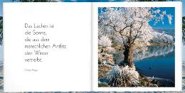 Geschenk-MINI-buch &raquo;Sonnige Gedanken&laquo;, 165x165 mm, Beispiel Doppel-Innenseite