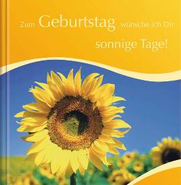 Geschenkbuch &raquo;Zum Geburtstag sonnige Tage&laquo;, 165x165 mm, Titel