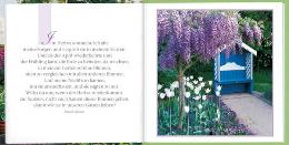 Geschenkbuch &raquo;F&uuml;r Literaturfreunde &ndash; Gartenlust&laquo;, 165x165 mm, Beispiel Doppel-Innenseite