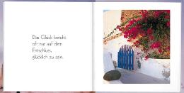 Geschenkbuch &raquo;Genie&szlig;e den Moment!&laquo;, 165x165 mm, Beispiel Doppel-Innenseite