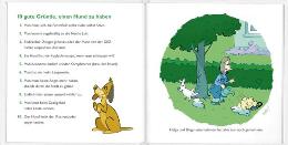 Geschenkbuch &raquo;F&uuml;r Hundeliebhaber&laquo;, 165x165 mm, Beispiel Doppel-Innenseite