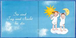 Geschenkbuch &raquo;Deine Schutzengel w&uuml;nschen dir gute Besserung!&laquo;, 165x165 mm, Beispiel Doppel-Innenseite