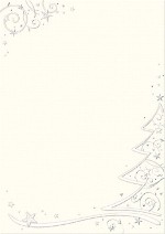 PC-Weihnachtsbrief &raquo;Weihnachtsbaum mit Sternen&laquo;, 210x297mm