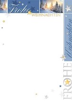 PC-Weihnachtsbrief &raquo;Frohe Weihnachten&laquo;, 210x297mm