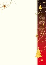 PC-Weihnachtsbrief &raquo;rot-goldene Weihnachten&laquo;, 210x297mm