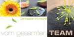 Gl&uuml;ckwunschkarte &raquo;Vom gesamten Team&laquo;, 210x105 mm