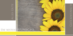 Gl&uuml;ckwunschkarte &raquo;Sonnenblumen&laquo;, 210x105 mm