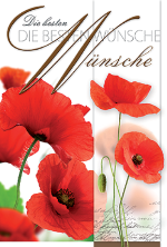 Gl&uuml;ckwunschkarte &raquo;Mohn-Impressionen&laquo;, 115x170 mm