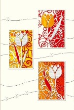 Osterkarte &raquo;gepr&auml;gte Tulpen&laquo;, 115x170 mm