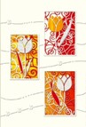 Osterkarte &raquo;Gerbera&laquo;, 105x210 mm