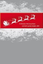 Weihnachtskarte &raquo;Rentierschlitten&laquo;, 115x170mm