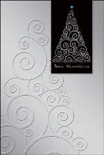 Spenden-Weihnachtskarte &raquo;grau mit Magnetlesezeichen&laquo;, 115x170mm