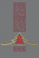 Weihnachtskarte &raquo;rot mit Laserstanzung &ndash; Einlageblatt rot&laquo;, 115x170mm