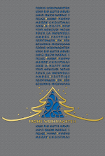 Weihnachtskarte &raquo;blau mit Laserstanzung &ndash; Einlageblatt blau&laquo;, 115x170mm