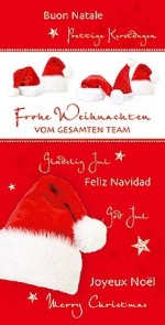 C-Weihnachtskarten &raquo;Vom gesamten Team&laquo;, 210x105mm