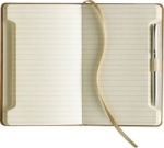 Notizbuch Ivory, 90x140mm, mit Aussparung f&uuml;r Kugelschreiber
