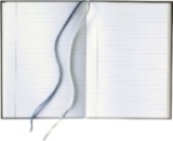 Notizbuch Ivory, 130x210mm, Leseband, Elastikband,Utensilientasche, Kuli-Schlaufe