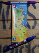 Bannerkugelschreiber mit Landkarte