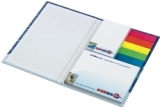 KombiSet in Bookcover, 2 Haftnotizbl&ouml;cke, 5  FilmMarker, seitlich zu &ouml;ffnen, offen