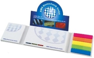 KombiSet Tripad mit 2 Haftnotizbl&ouml;cken + 5 Filmmarkern, offen