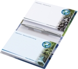MiniOffice in Bookcover mit 2 Blocks und Metall-Kugelschreiber