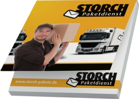 Haftnotizen 72x72 mm in Kartonumschlag, geschlossen