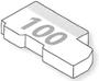 Skizze Haftnotizblock Stanzform aus 125x72 mm, 100 Blatt