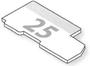 Skizze Haftnotizblock Stanzform aus 125x72 mm, 25 Blatt