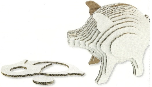 Sparschwein aus Wellpappe