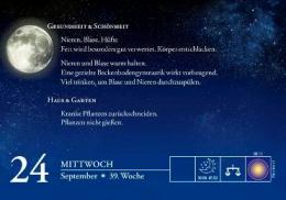 Tischaufstellkalender &raquo;Mondkalender&laquo;, 1-Tageskalender, 150x105 mm, September