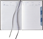Tages-Buchkalender &raquo;Synergie-738&laquo;, 1sprachig deutsch, 2farbig blau/blau, 2 Lesezeichenb&auml;nder