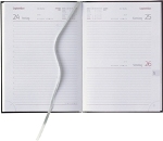 Tages-Buchkalender &raquo;Classic-860&laquo;, 1sprachig deutsch, 2farbig grau/burgund